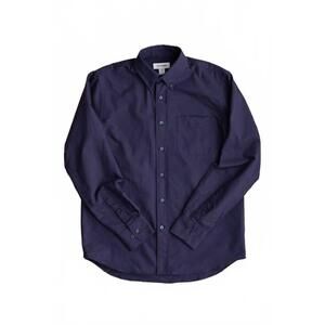 NEW C.O.F. STUDIO men's button down american oxford shirt in dark blue